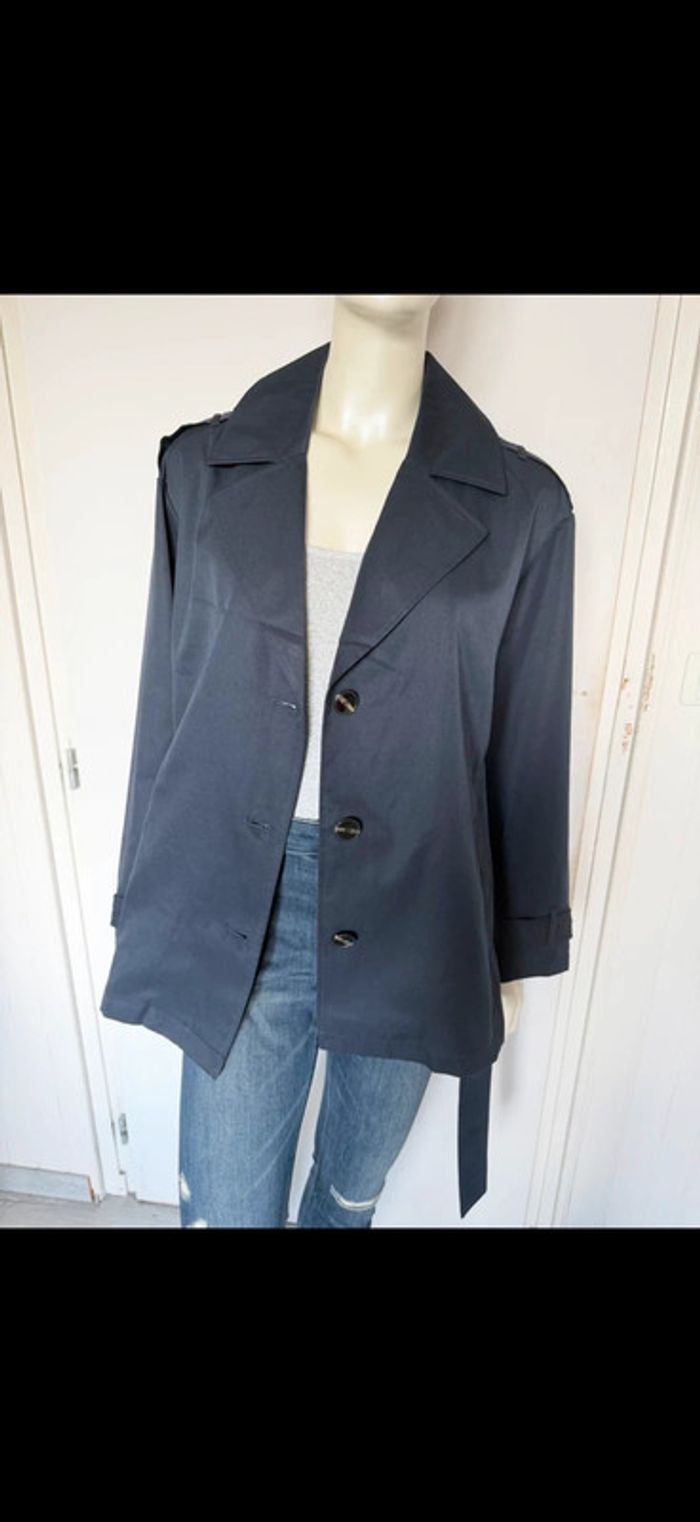 Trench-coat court ONLY – Taille L – bleu marine – Neuf avec étiquette - photo numéro 11