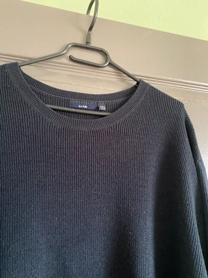 Pull en mailles marine taille 50 - photo numéro 3