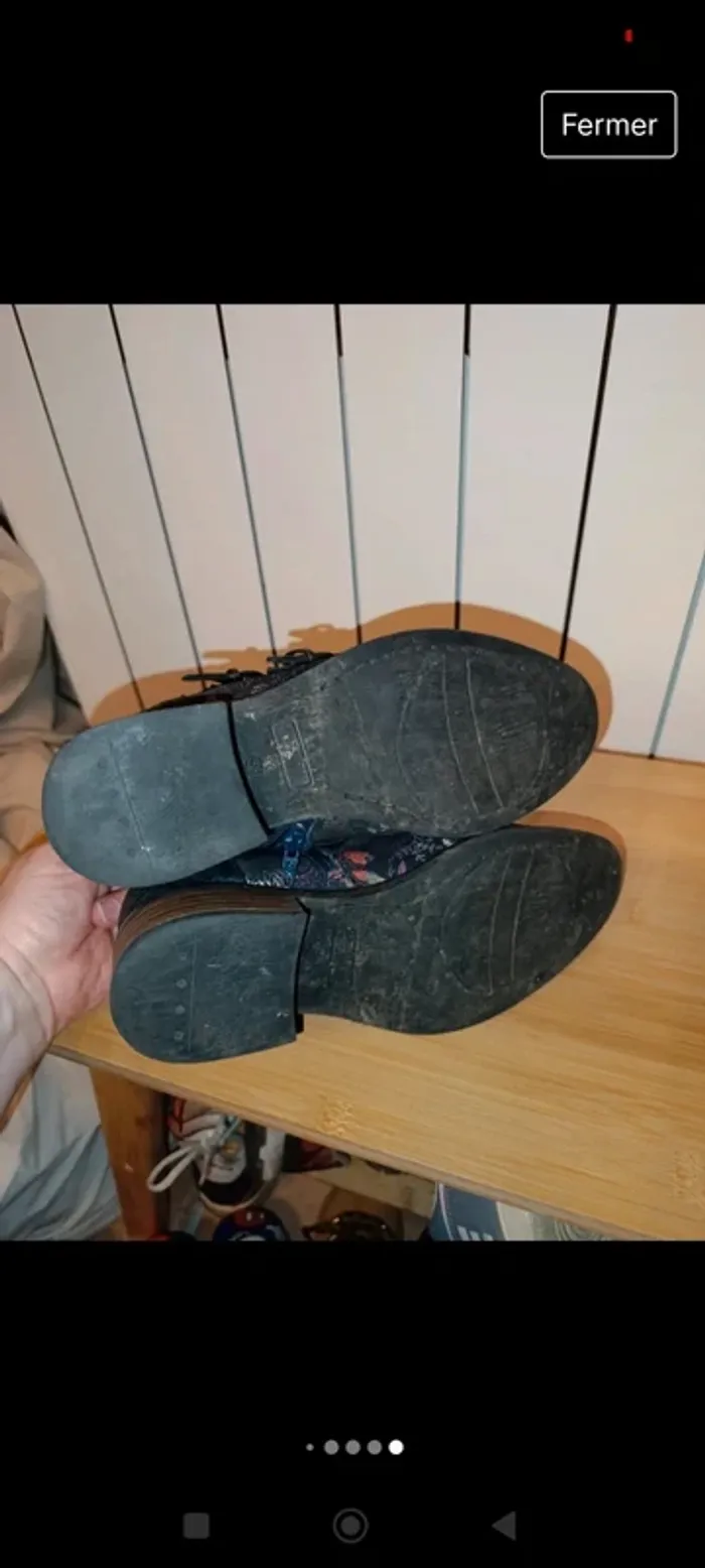 Magnifiques bottines en cuir très originale taille 36 - photo numéro 7