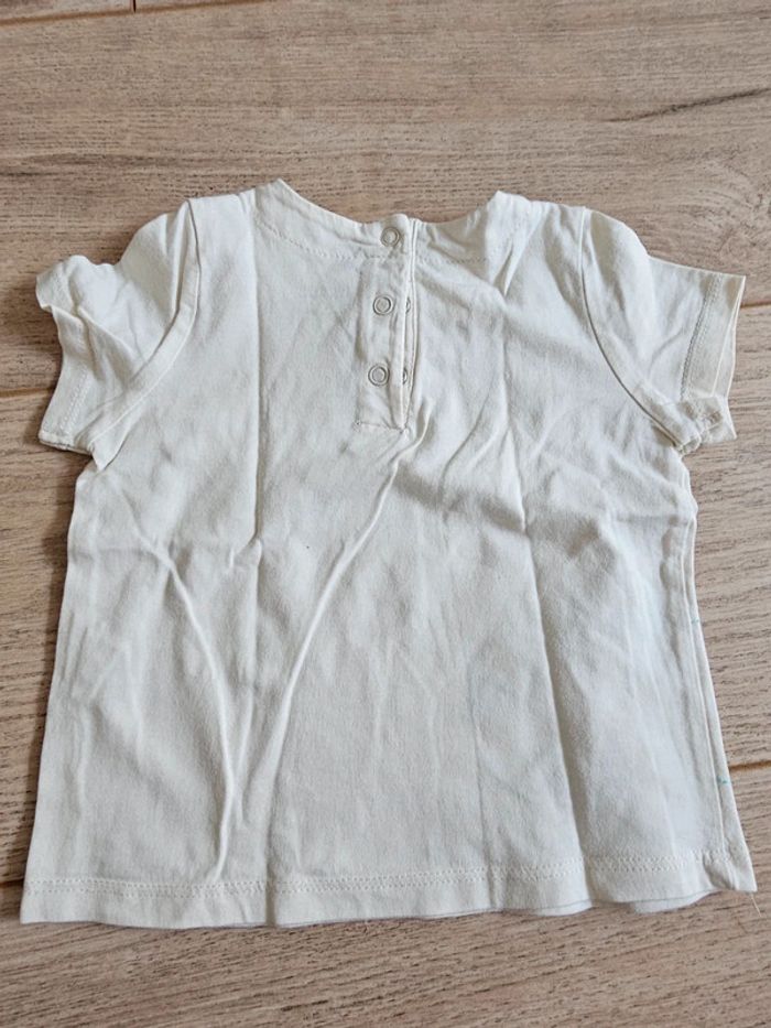 Ensemble t-shirt manches courtes et pantalon léger été Natalys et Petit Bateau 12 mois 74cm - photo numéro 5