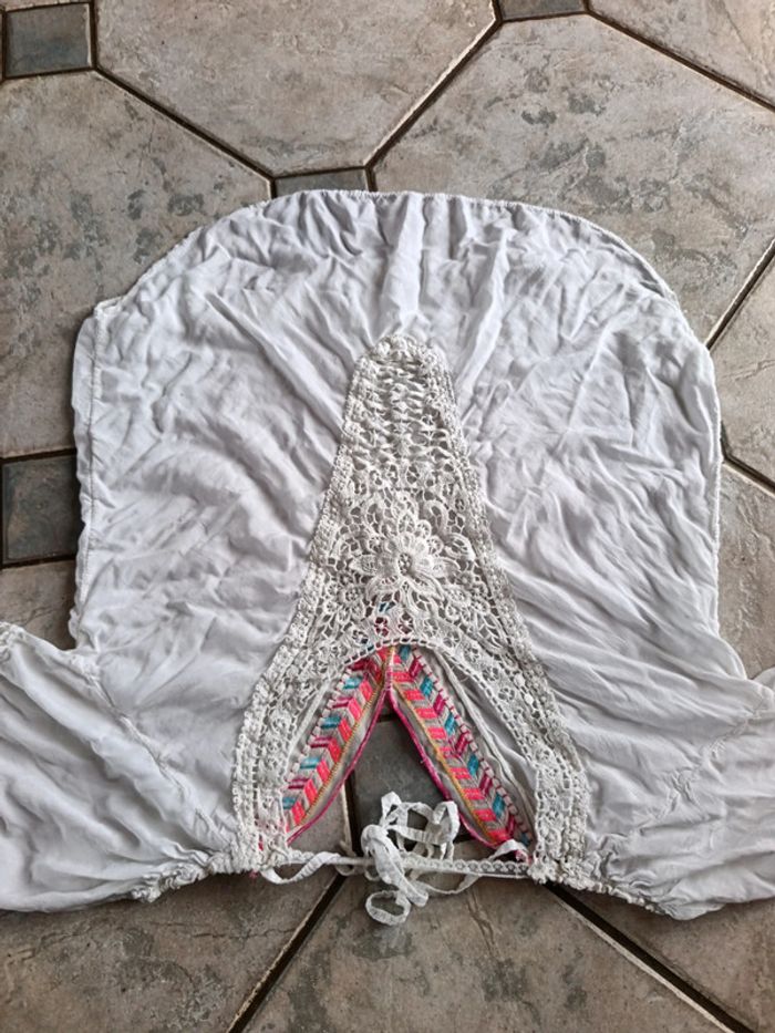 Chemise blouse dentelle taille unique manche - photo numéro 13