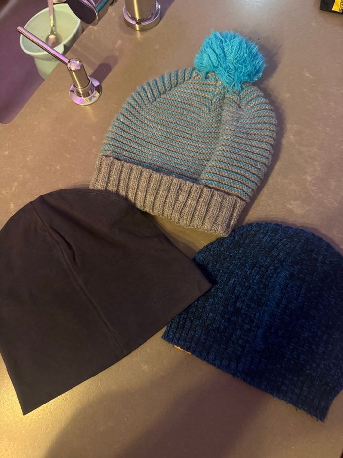 Lot de 3 bonnets enfants  2/3 ans, 51 cm - photo numéro 2