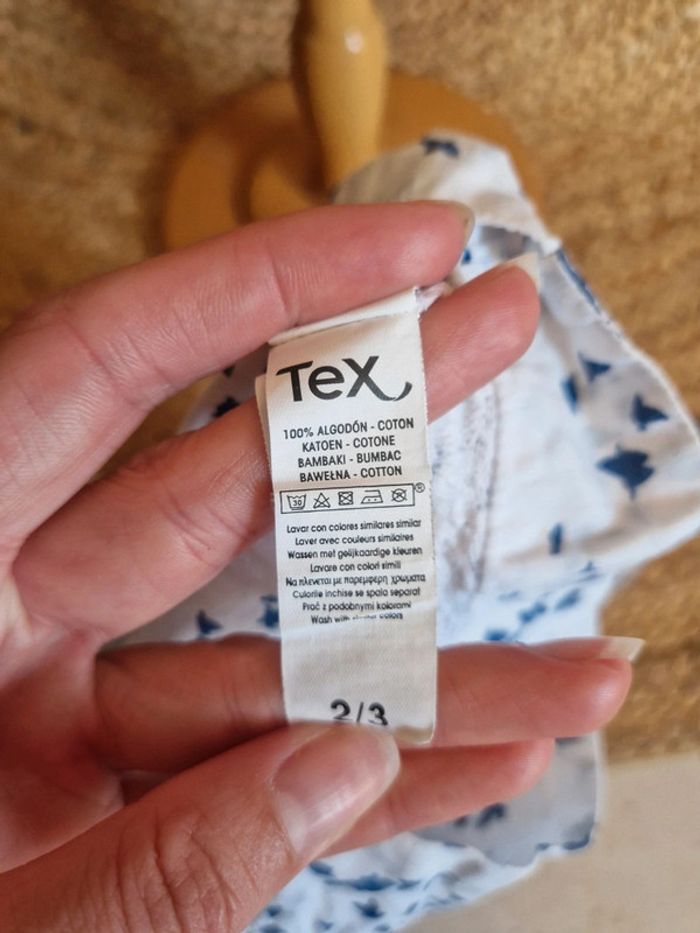 Jolie haut blanc motifs oiseaux fille tex 2 ans - photo numéro 6