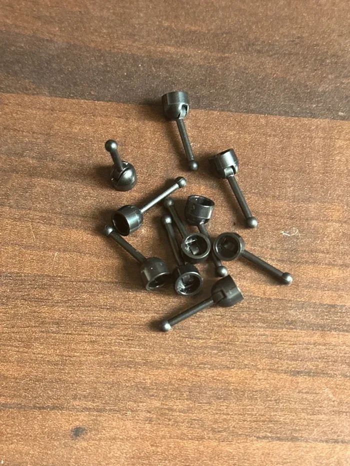 10 Lego antenne, Antenna Small Base with Black Lever ref 4592 Black