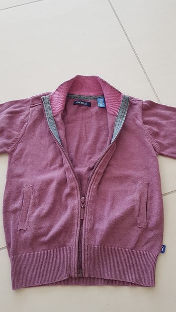 Gilet garçon 4 ans mauve okaidi