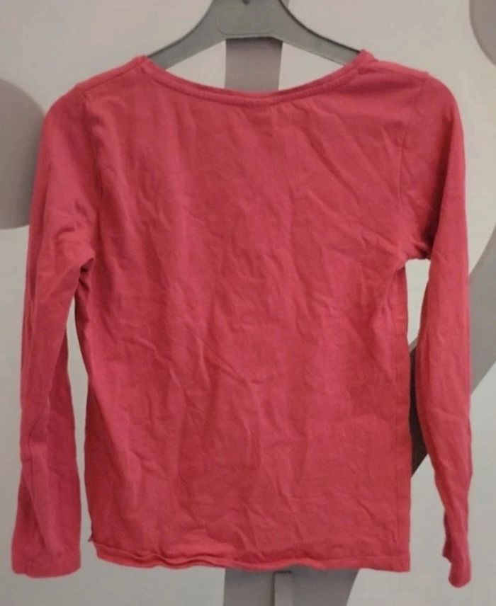 Tee-shirt manches longues rose TAO taille 8 ans - photo numéro 2