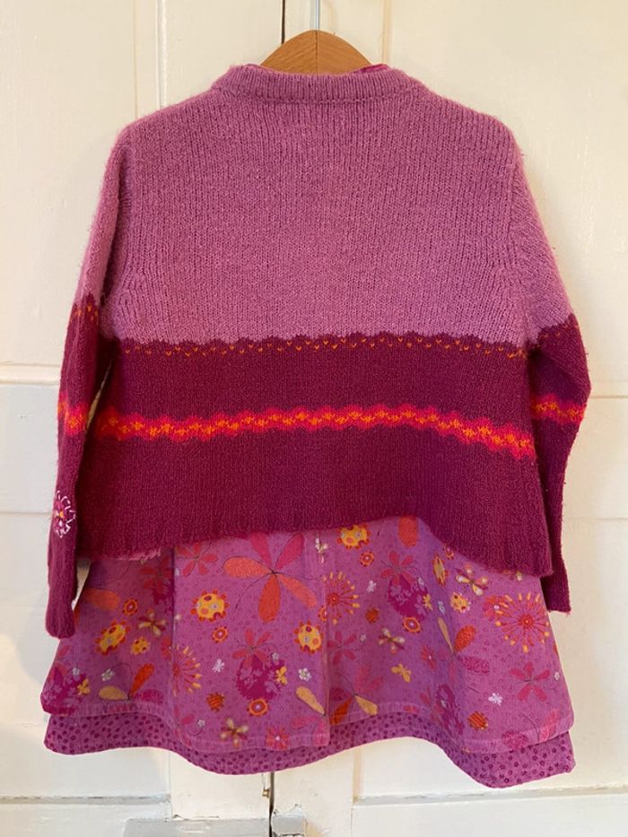 Ensemble robe et gilet Catimini 5 ans - photo numéro 2