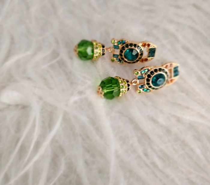 Boucles d'oreilles vertes