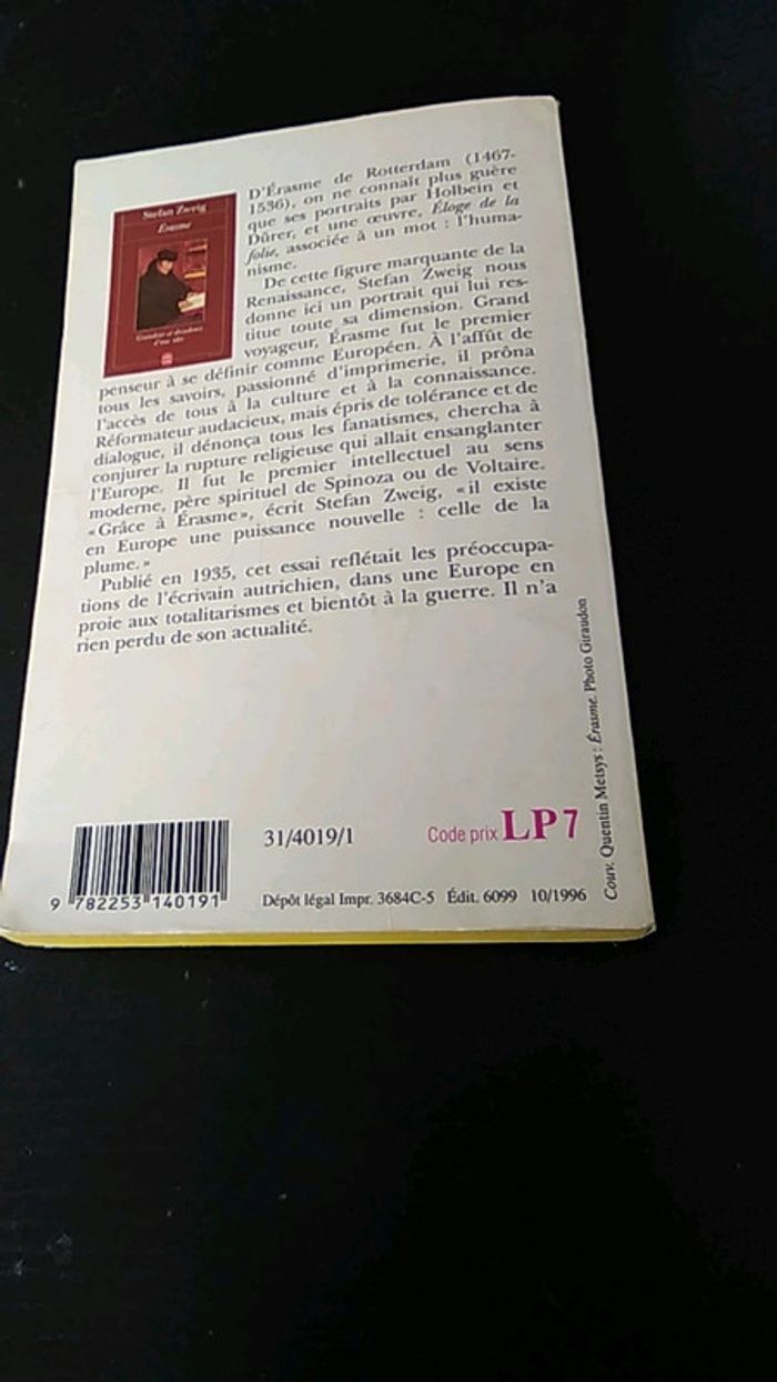 Livre Erasme de Stefan Zweig - photo numéro 2