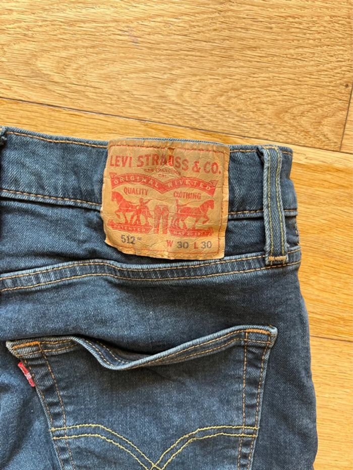 👖 Jean Levi’s 512 bleu W30 L30 – Bon état Slim Taper - photo numéro 4