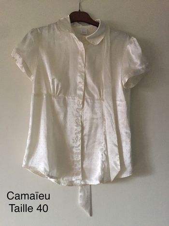 Chemise Camaïeu blanc cassé