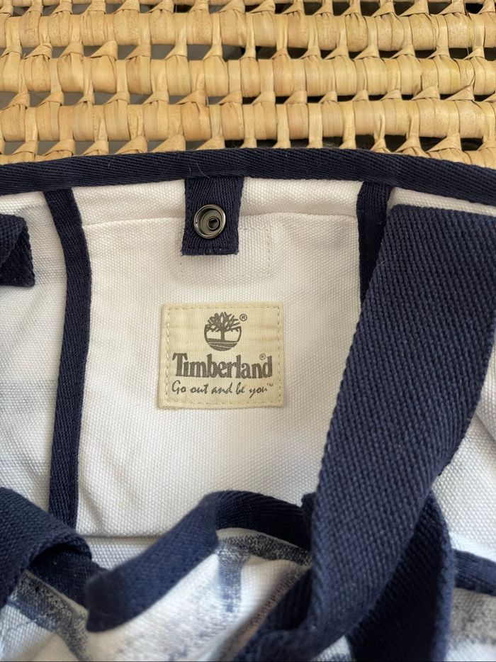 Tote bag bleue marine et blanc - Timberland - photo numéro 4