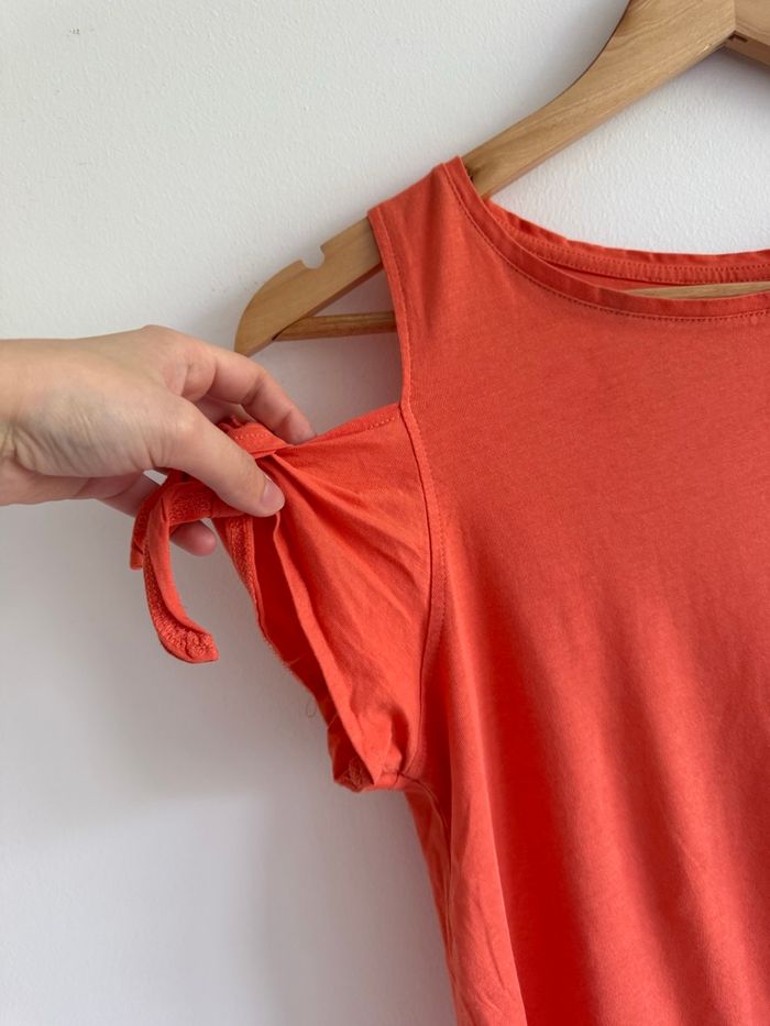 Top épaules dénudée orange in extenso taille 36 S - photo numéro 4