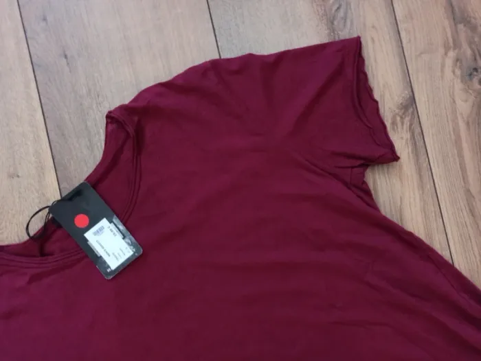 Tee shirt uni bordeaux homme L droite - photo numéro 2