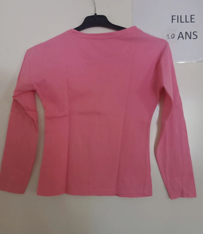 T-shirt ml étoile sequins 9/10 ans - photo numéro 2