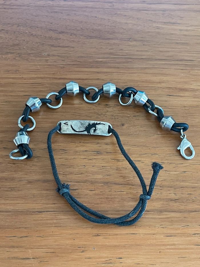 Ensemble de deux bracelets dont un en argent 925 Virenque