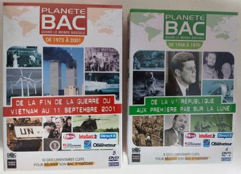 Lot de 2 coffrets DVD de la collection "Planète BAC" neufs