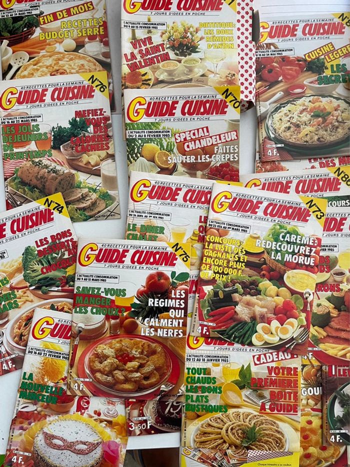 Rare lot de 3 Guides  1985 Cuisine culinaire anciennes 38 revues 1985 ajoutez moi à vos favoris - photo numéro 12