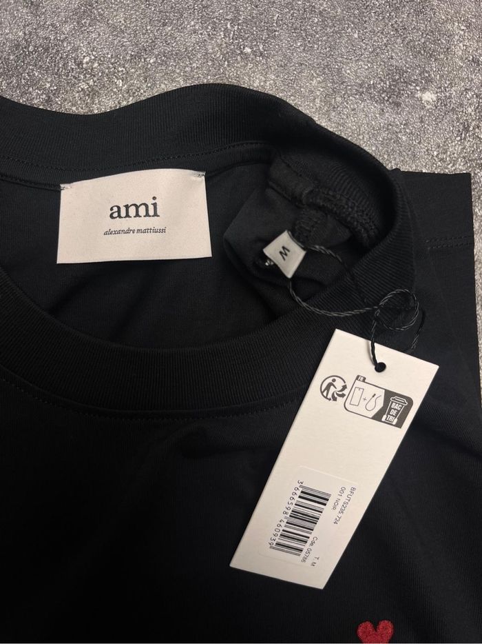 T-shirt noir manches longues ami de cœur en coton. - photo numéro 6