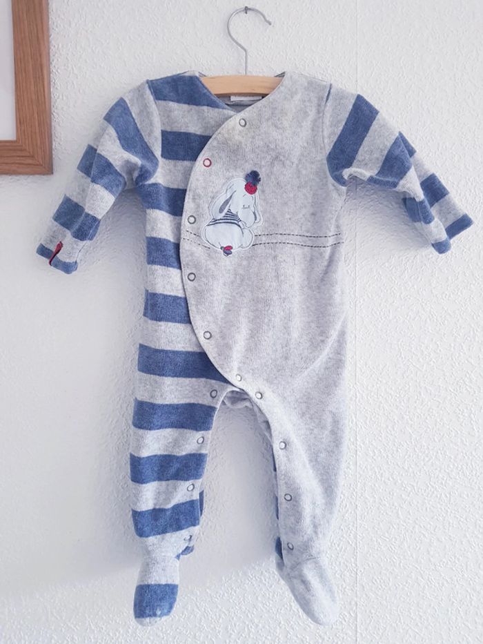 Noukie's - Grenouillère / pyjama une pièce / dors bien en velours (6 mois) - photo numéro 2