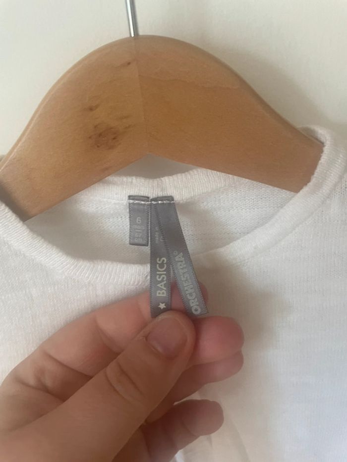 Gilet blanc très fin Orchestra 6 mois - photo numéro 3