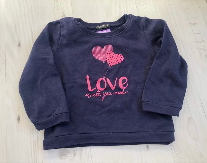 Sweat fille 4 ans Love