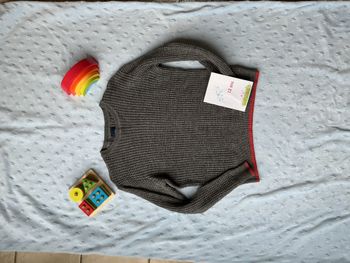 pull chaud gris et orange 12 ans gapkids