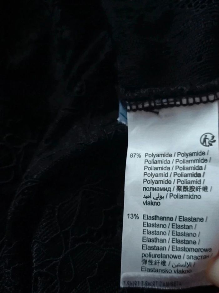 Chemise bohème dentelle noire 38/40 - photo numéro 5