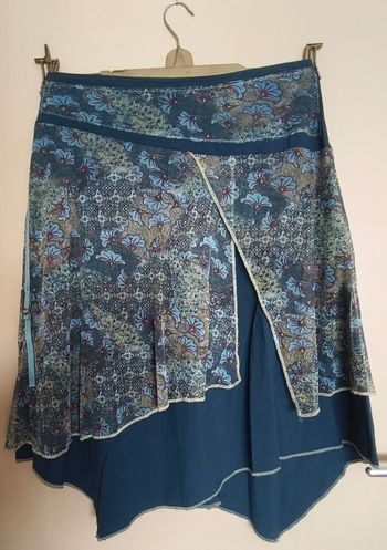 Jupe asymétrique bleue 