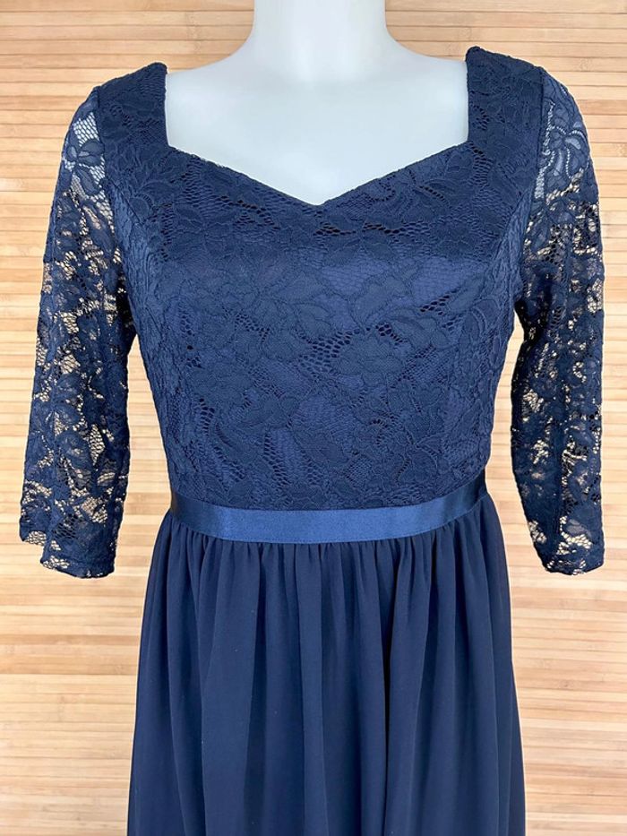 Robe de soiree pour femme manches 3/4 taille - photo numéro 4
