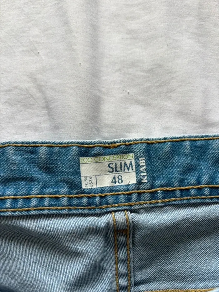 Jean homme Kiabi éco-conception – coupe slim – taille 2XL/50 – bleu clair - photo numéro 6