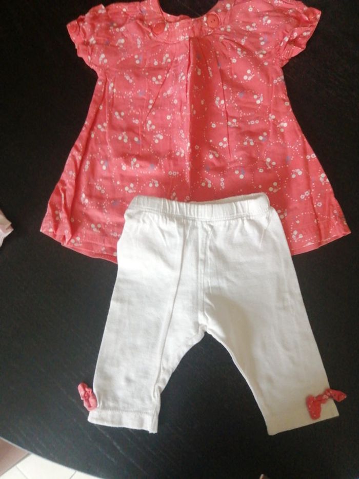 Ensemble Tunique et Pantacourt Petit Kimbaloo 3 mois