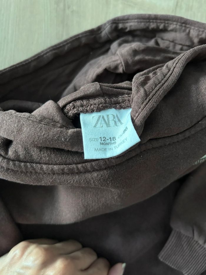 Pull à capuche marron 12-18 mois - photo numéro 2