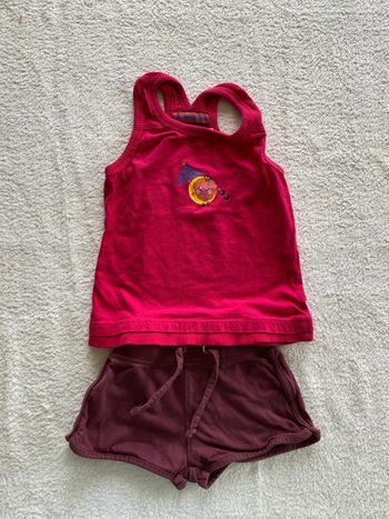 T24mois ensemble tee shirt + short