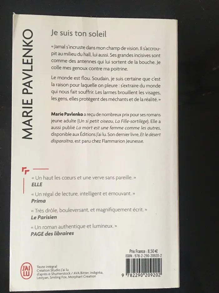Livre Je suis ton soleil neuf - photo numéro 2