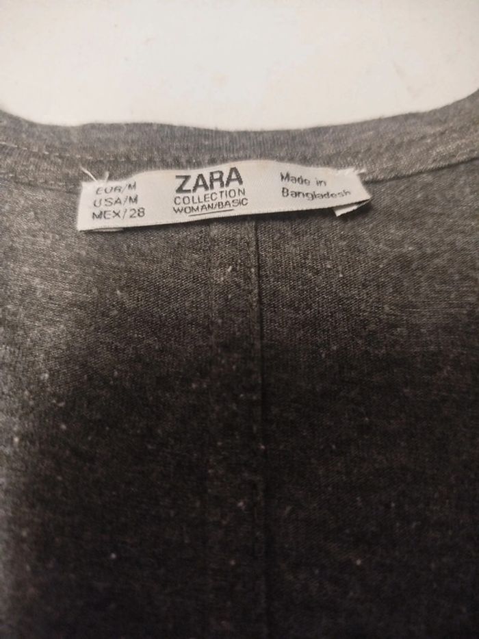 Tshirt gris basique - Zara - M (trou) - photo numéro 2