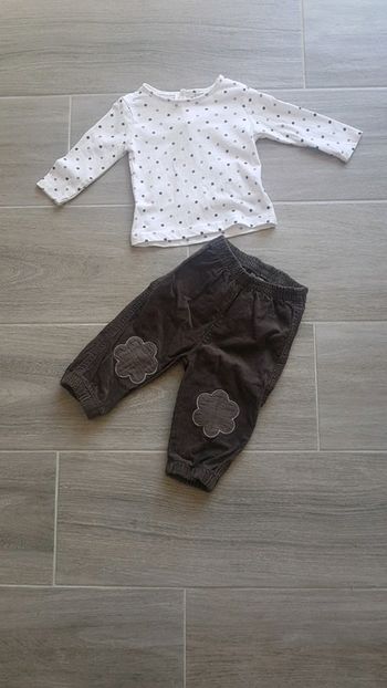 Ensemble T-shirt + pantalon 6 M