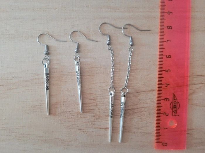 Boucles d oreilles en acier inoxydable - photo numéro 3