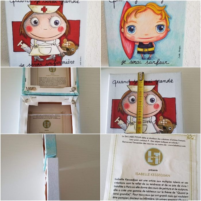 2 cadre décoratif enfants neuf