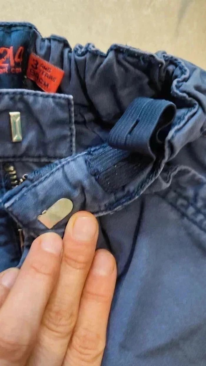 🌟 Pantalon Garçon Taille Ajustable 3 ans | YCC | Bleu Marine | Très bon état - photo numéro 4