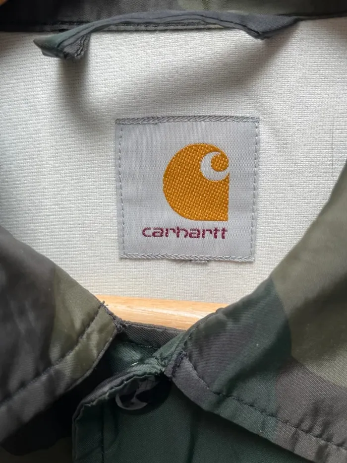 Carhartt Waterproof Veste imperméable nylon windbreaker coupe-vent Camo Mens S - photo numéro 3