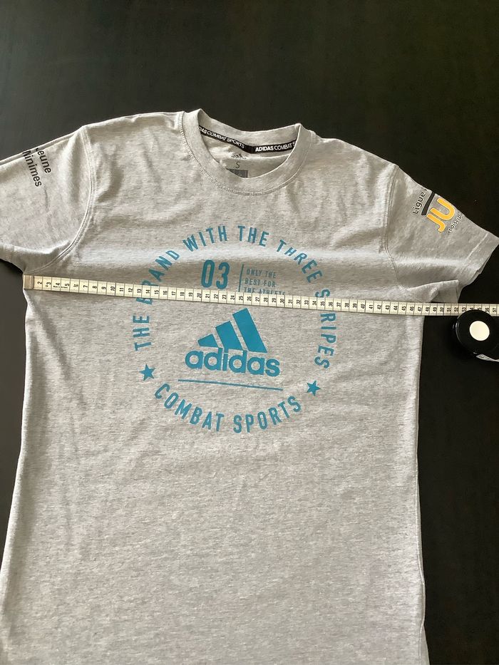 T-shirt gris Adidas Taille S - photo numéro 10