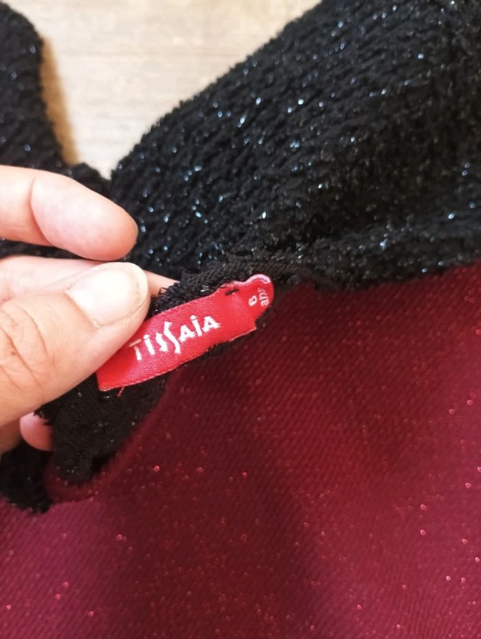 Robe de fête soirée anniversaire mariage Noël avec gilet intégré Fille 6 ans paillettes Tissaia - photo numéro 2