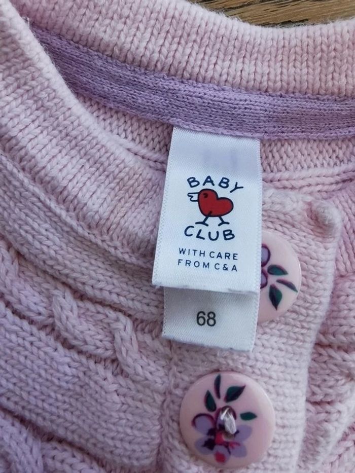 Gilet rose 6 mois MC - photo numéro 2