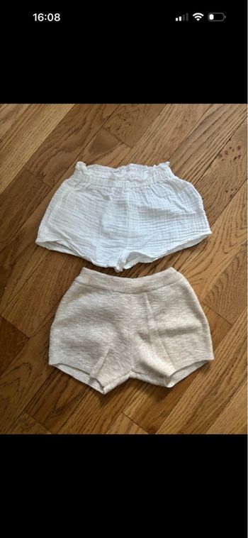 Lot short Zara bébé 9 mois