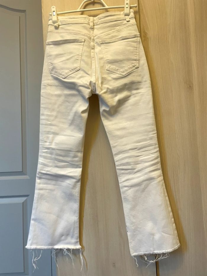 pantalon flare blanc zara - photo numéro 2
