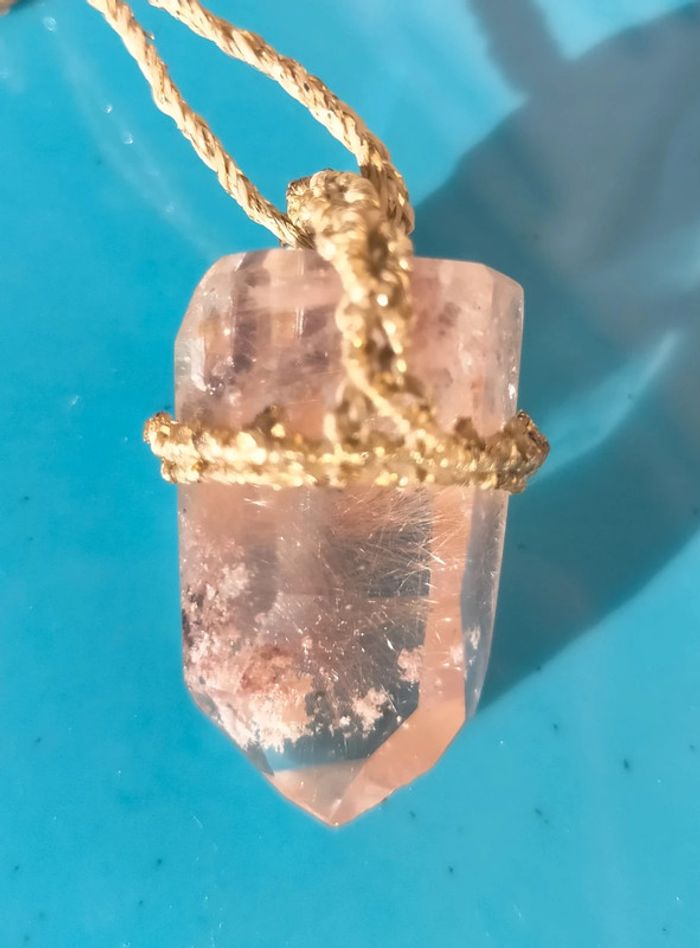 Pendentif cristal lodolite rutile
