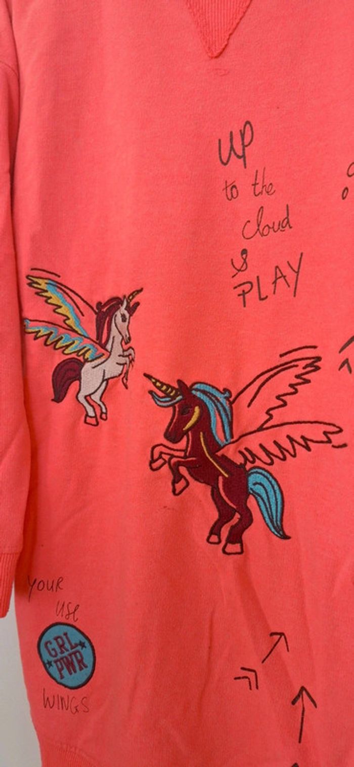 🦄 Robe Sweat Fuchsia Licorne - parfait pour la rentrée des classes - photo numéro 2