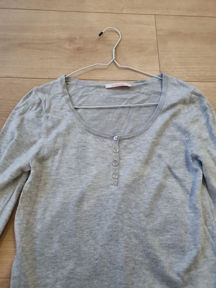 Pull gris, taille S - photo numéro 3