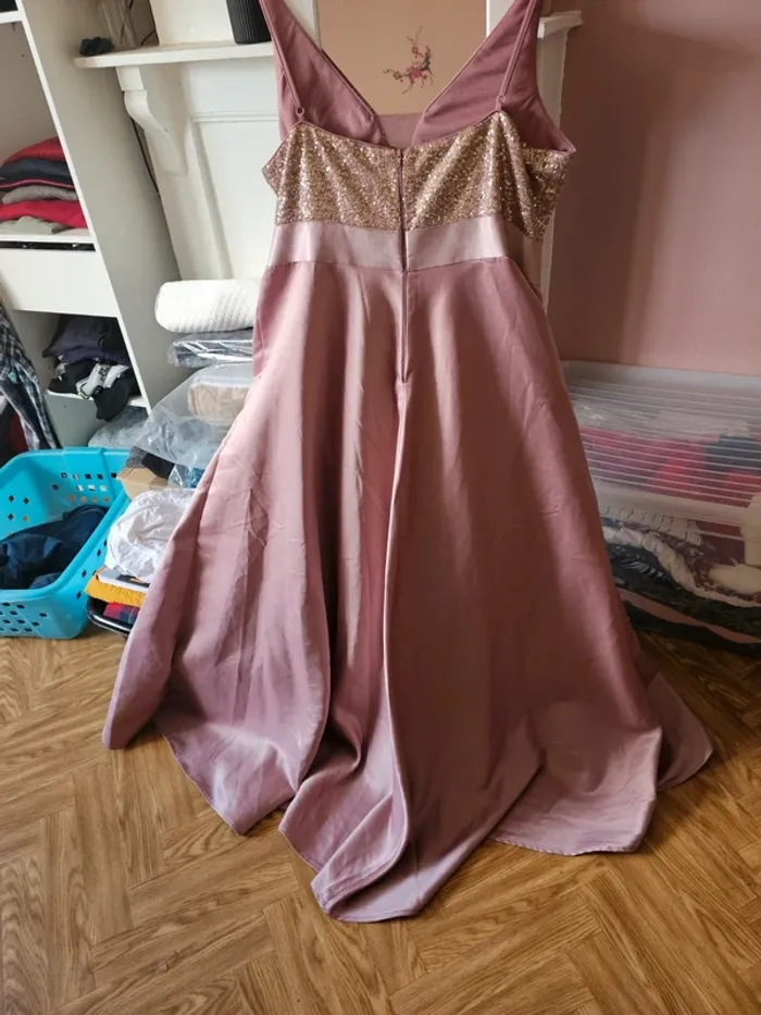 Robe de soiree vieux rose t48 - photo numéro 4